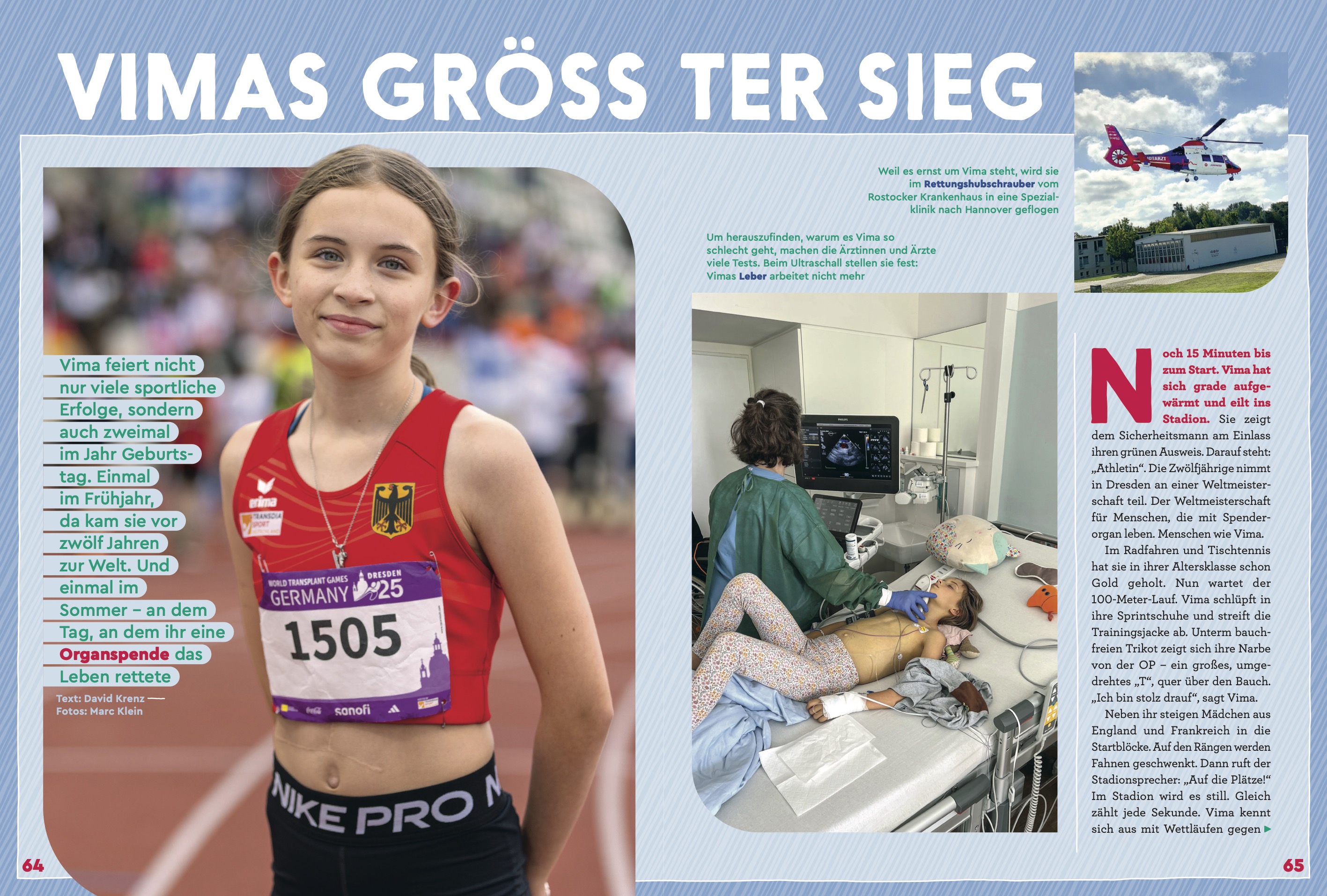 GEOlino EXTRA, Seiten 64 und 65: Vimas größter Sieg
